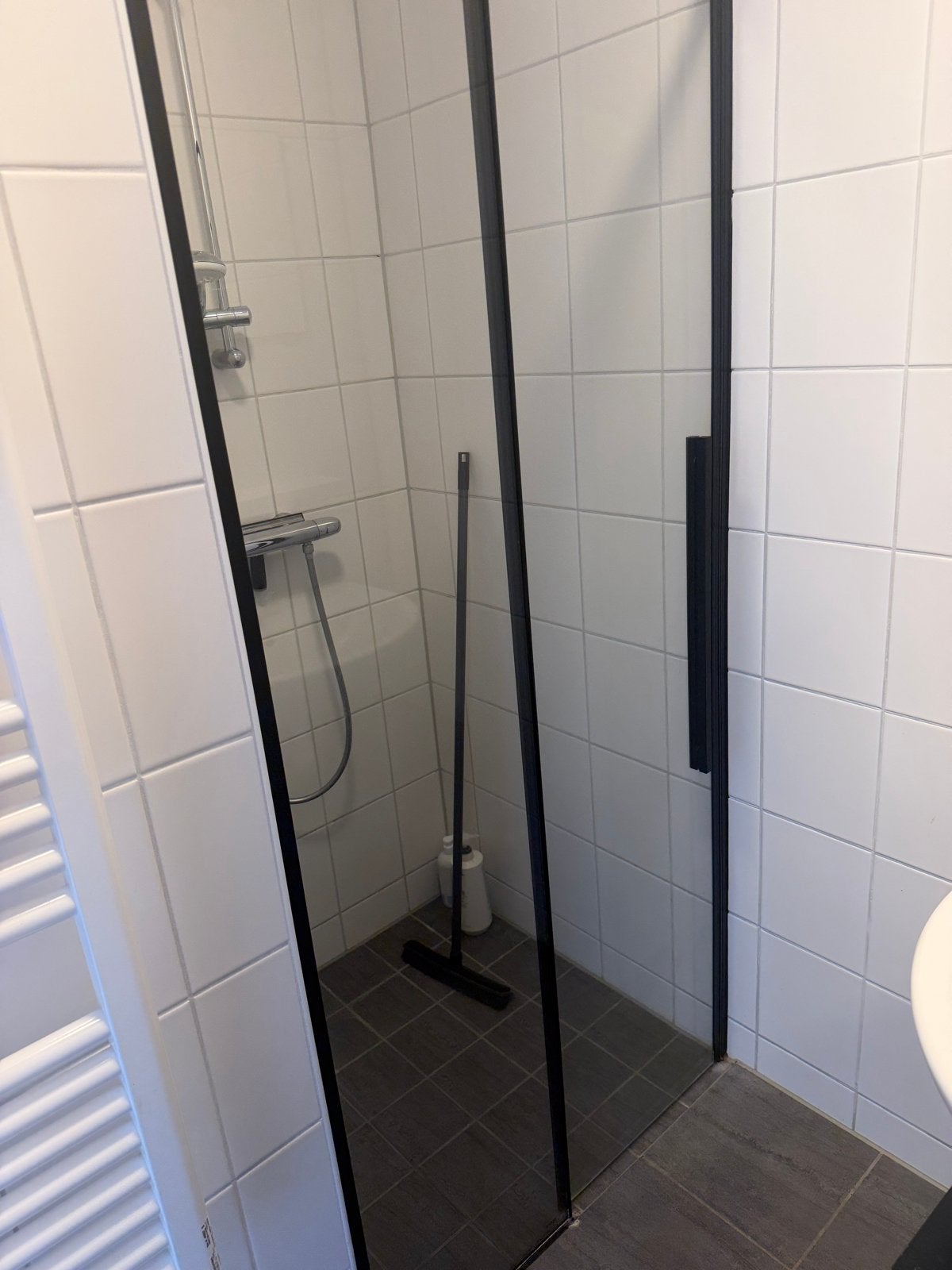 Douchecabine met zwart frame - Morgen ophalen!, Ophalen, Gebruikt, Glas, Douche