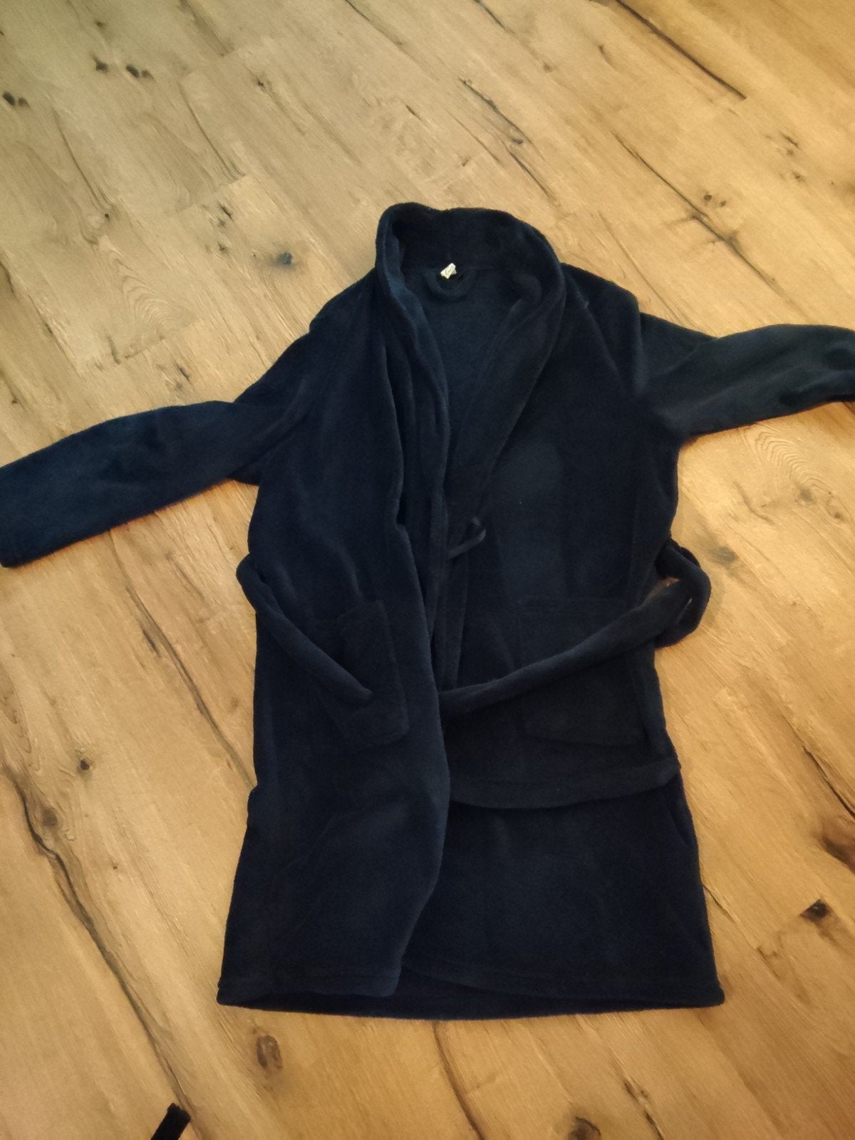 2 Badjassen donker blauw en grijs zgan. Ook voor heren., Ophalen of Verzenden, Zo goed als nieuw