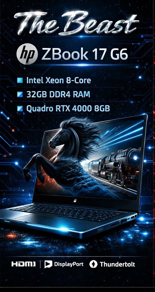 Hi End Kantoor HP Zbook 17 G6 17.3"" +32 Gb+M2 SSD+Garantie, Met videokaart, Werkpaard HP Zbook 17 G6 + 8 Gb Video, Ophalen of Verzenden