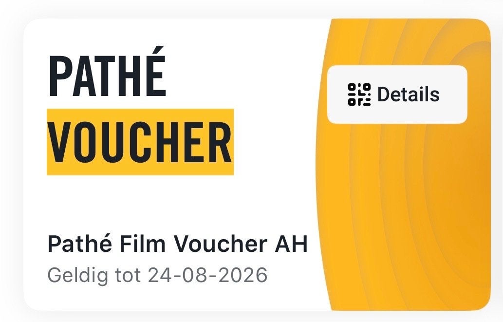Pathé voucher 2x, Twee personen, Vrijkaartje alle films