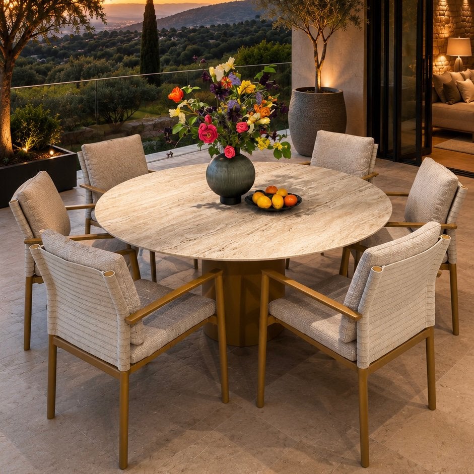 Safina tuinset 4 Seasons Outdoor - Winkelmodel, Overige materialen, 6 zitplaatsen, Ophalen of Verzenden, Tuinset