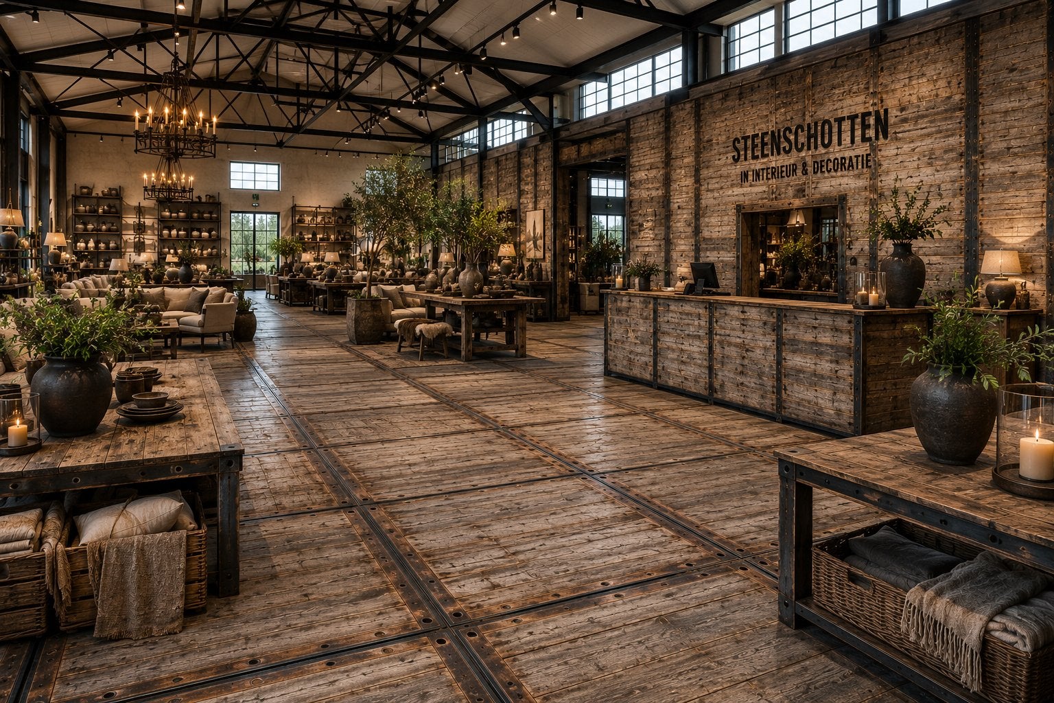 Landelijk interieur | 50 mm Grenen platen, Ophalen, Gebruikt, 75 m² of meer, Overige typen