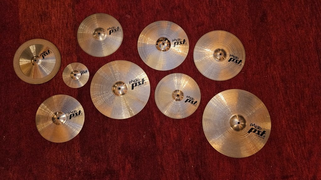 Paiste PST5 Mega Cymbal Set : 9 bekkens : bieden v/a 300,00, Ophalen of Verzenden, Gebruikt, Overige merken