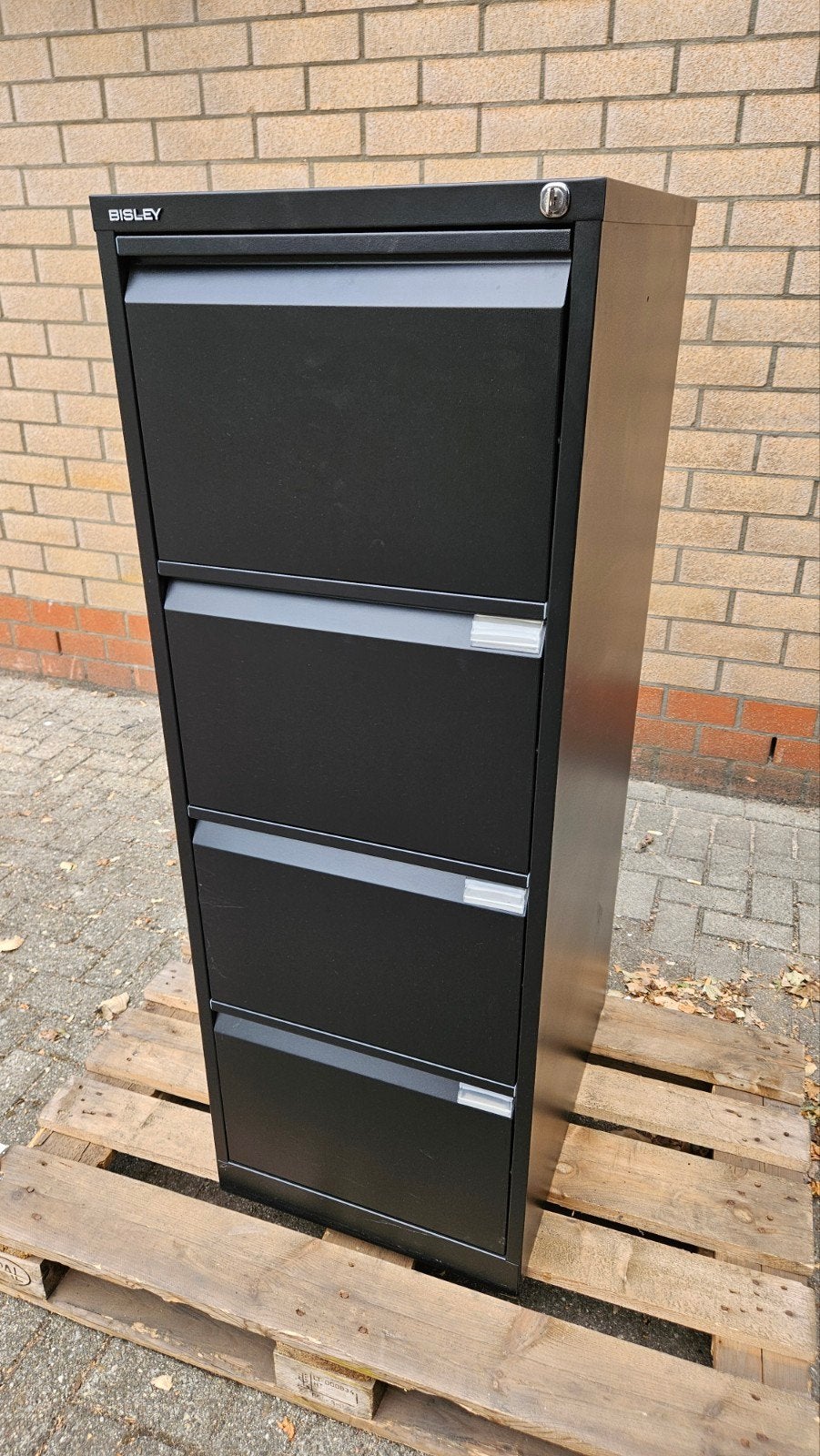 Bisley Archiefkast Zwart - 4 Laden met Sleutel 7 stukjes, Archief en Opbergen, Ophalen, Gebruikt, Kast