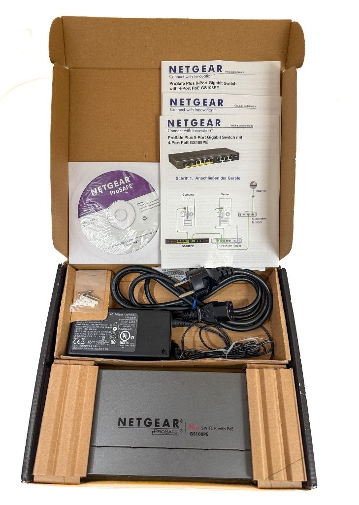 Netgear ProSafe Plus Switch 8 poorten, GB speed, plug-play, Ophalen of Verzenden, Zo goed als nieuw