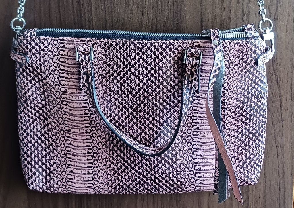 Gianni Chiarini leren handtas Python, Sieraden, Tassen en Uiterlijk, Ophalen of Verzenden, Zo goed als nieuw, Overige kleuren