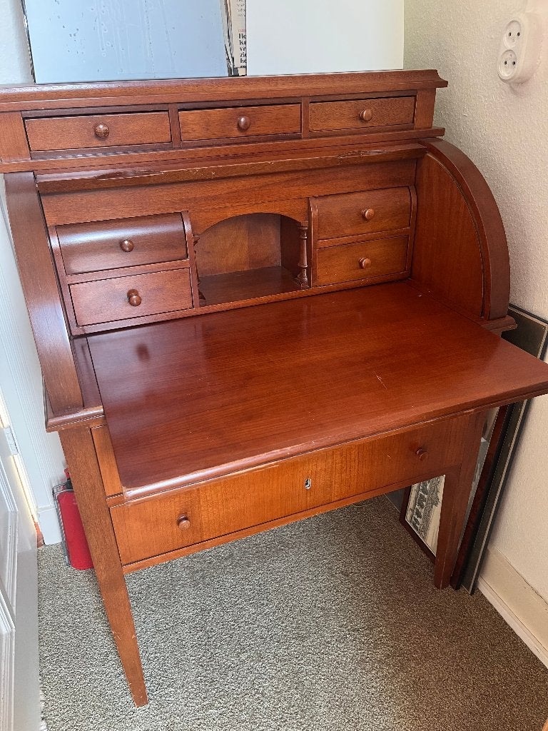 bureau, Huis en Inrichting, Bureaus, Ophalen, Gebruikt, Hout, 76 cm
