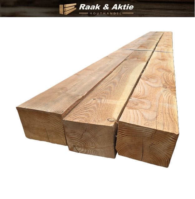 3 Douglas balken /palen 15x20 cm 5.00 meter lang - nr: TB57