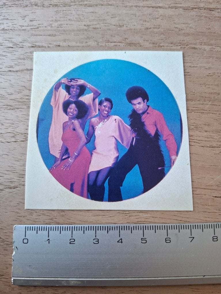 Sticker Boney M, Verzamelen, Ophalen, Zo goed als nieuw, Film, Tv of Omroep