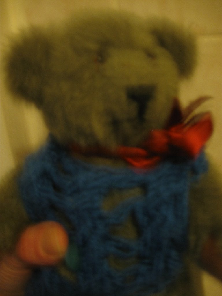 klein grijs teddybeertje, Ophalen of Verzenden, Gebruikt, Stoffen beer, Overige merken