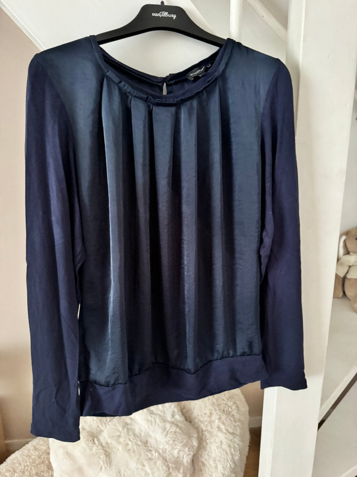 Witteveen blouse donker blauw, Kleding | Dames, Ophalen of Verzenden, Zo goed als nieuw, Maat 42/44 (L), Blauw