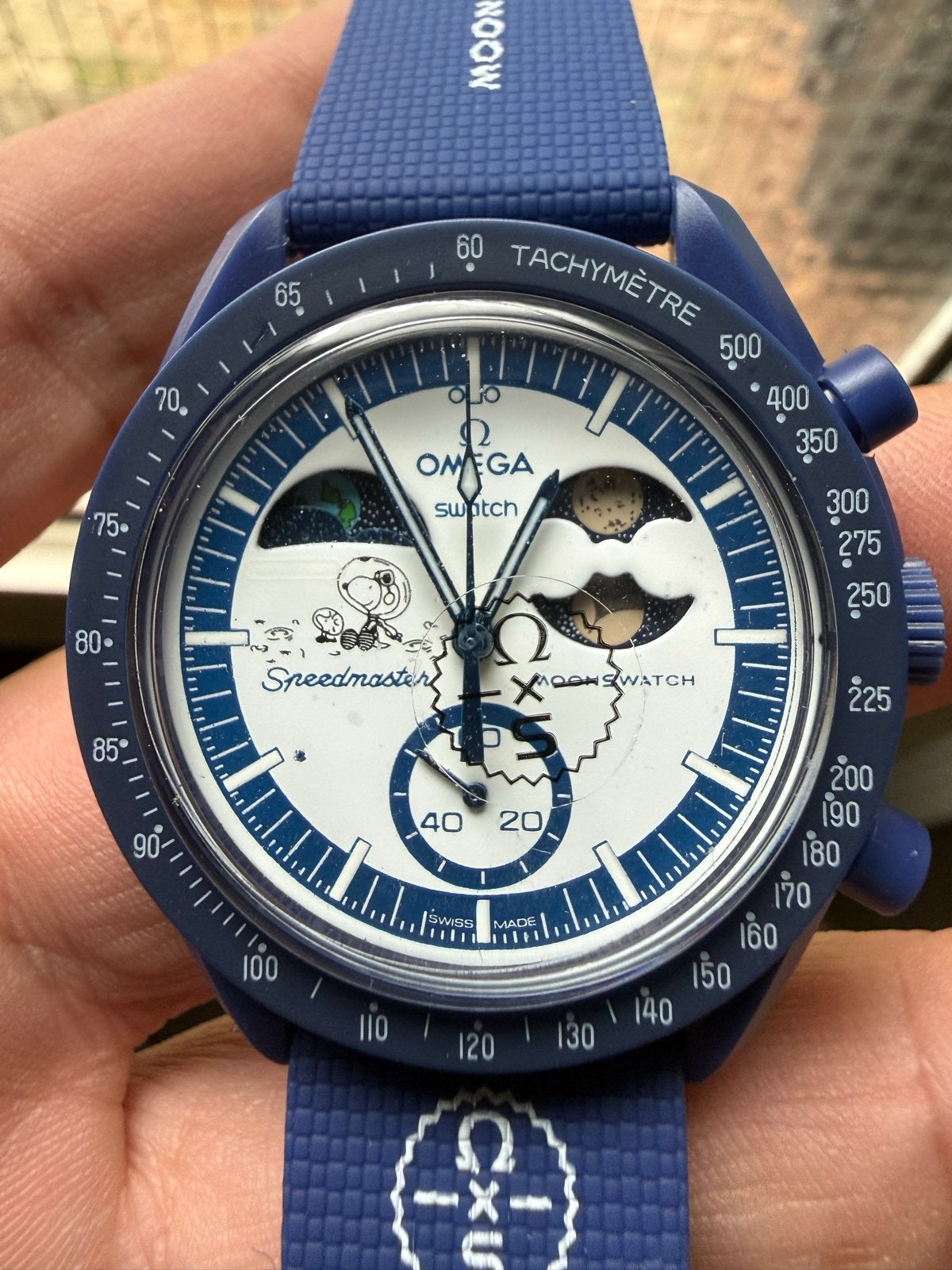 Omega x Swatch Moonswatch Mission to Neptune, Overige merken, Kunststof, Polshorloge, Nieuw
