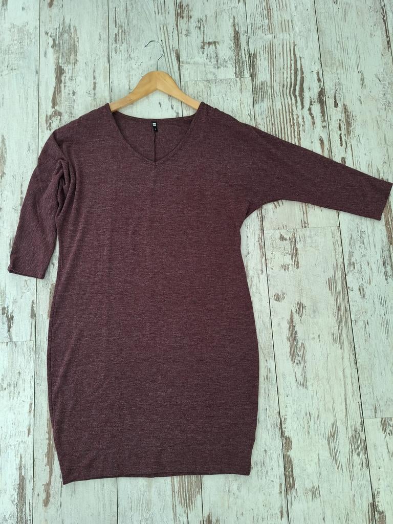 Hema bordeauxrode jurk, vleermuis mouwen, mt S/ 36, Ophalen of Verzenden, Maat 36 (S), Gedragen, Hema