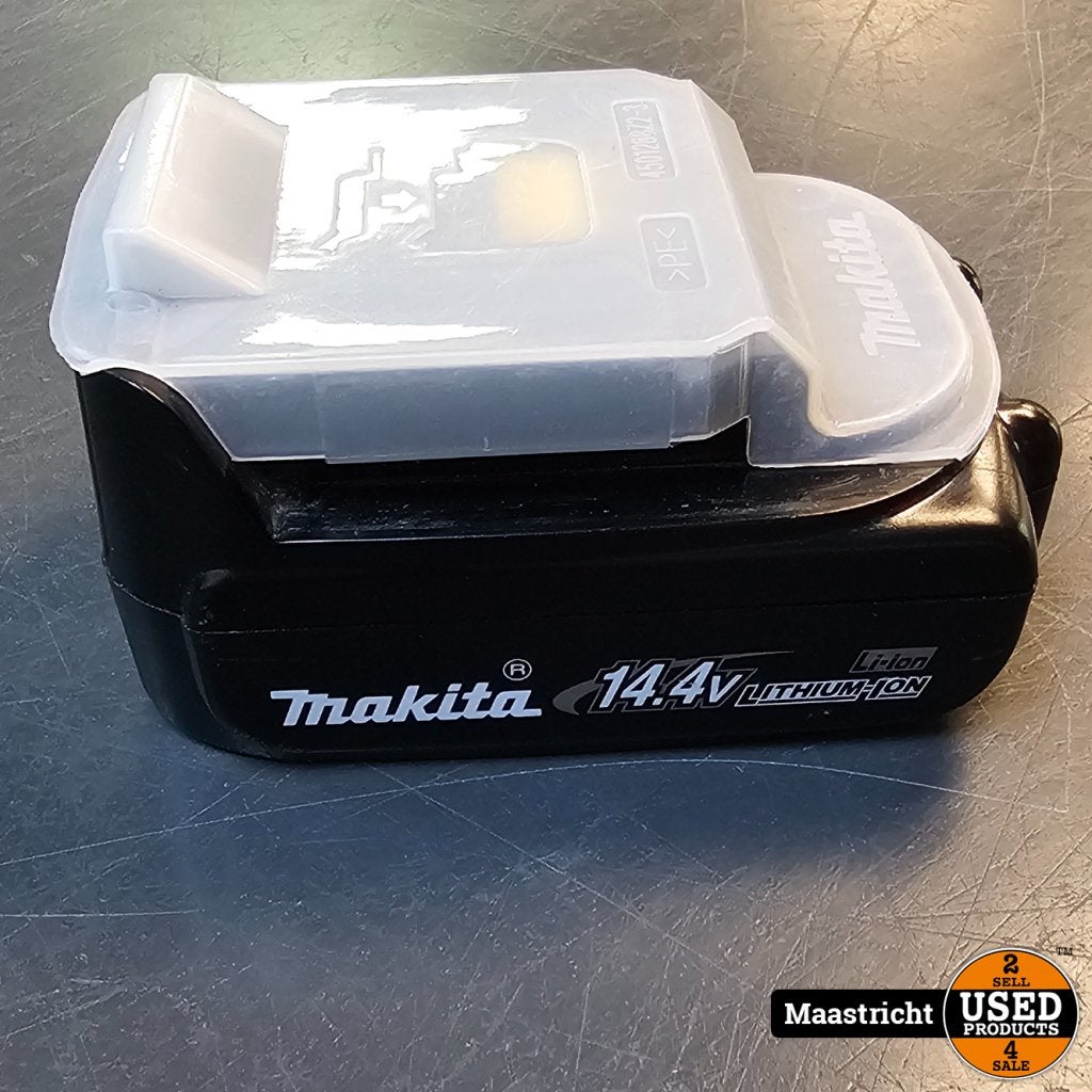 Makita BL1415N 14.4V Li-ion accu - 1.3Ah, Makita, Gebruikt, Support@makita.com, Makita Corporation, 3-11-8, Sumiyoshi-cho, 
Anjo, Aichi 446-8502
Japan