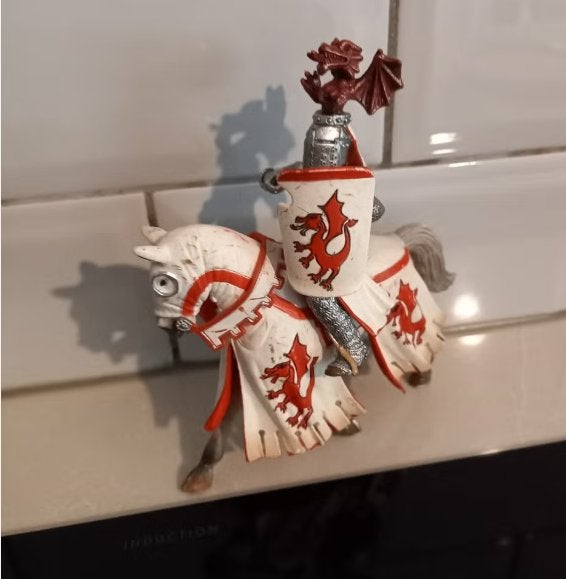 Schleich ridder met paard draak, Ophalen of Verzenden, Zo goed als nieuw