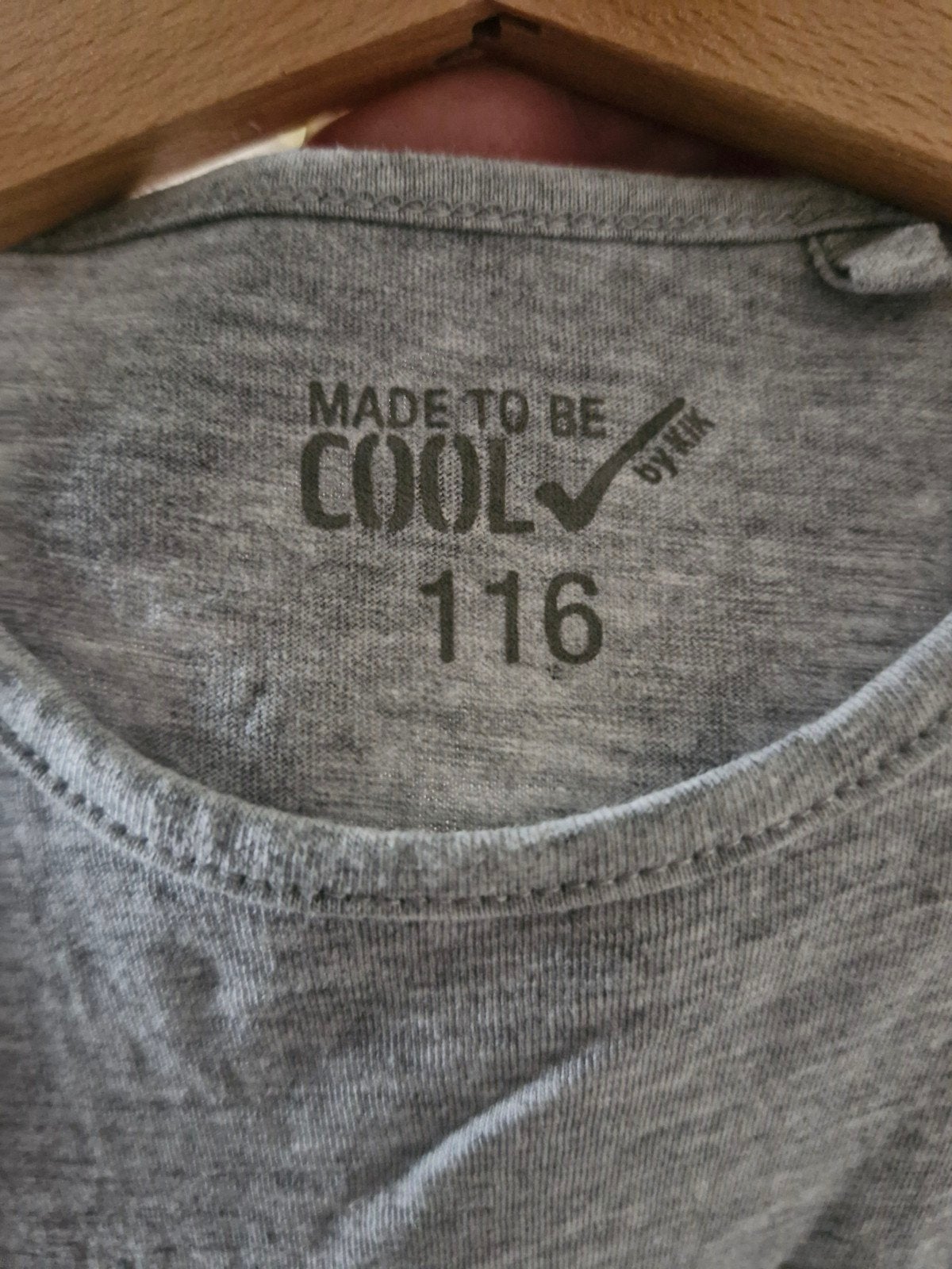Grijs effen tshirt maat 116, Onbekend, Ophalen of Verzenden, Zo goed als nieuw, Onbekend