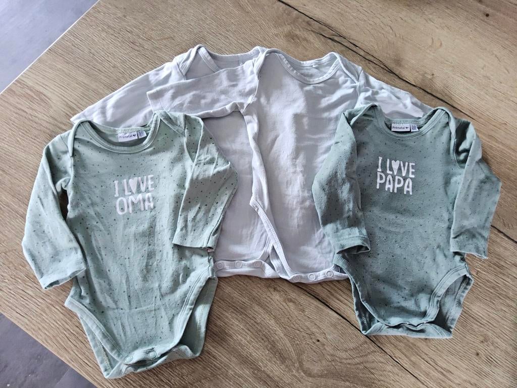4 rompers lange mouw maat 50/56, Kinderen en Baby's, Babykleding | Maat 50, Nacht- of Onderkleding, Gebruikt, Jongetje of Meisje