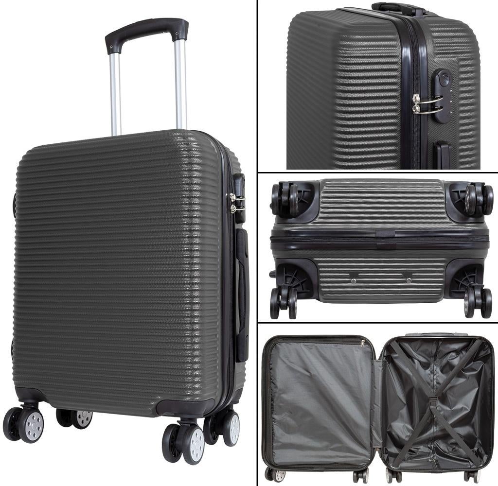 Handbagage koffer Malaga S Antraciet, Sieraden, Tassen en Uiterlijk, Koffers, Nieuw, Hard kunststof, 50 tot 60 cm, 35 tot 45 cm