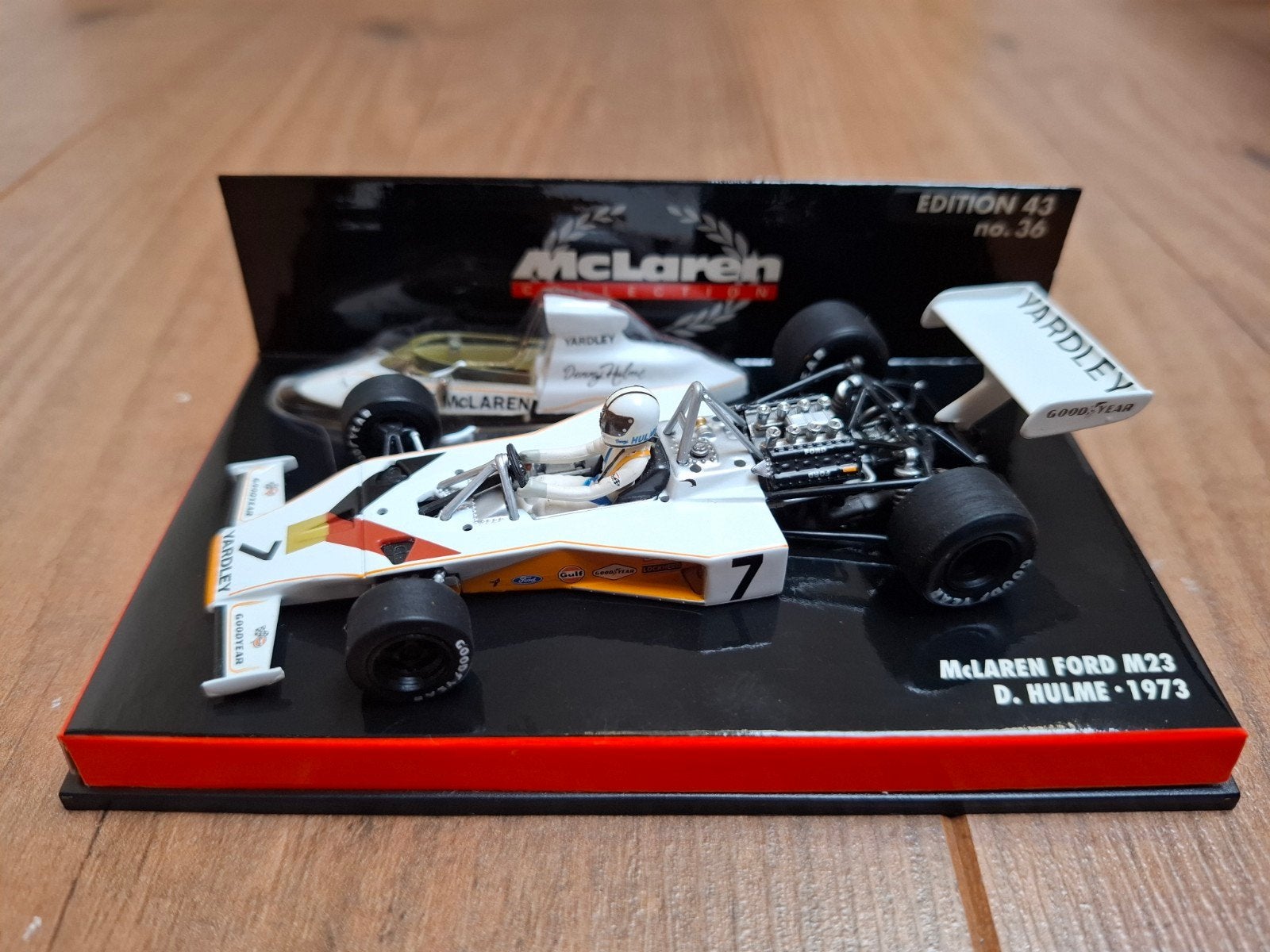 Minichamps McLaren Ford M23 D. Hulme 1973 - Formule 1, Ophalen of Verzenden, Nieuw, Auto, Overige merken