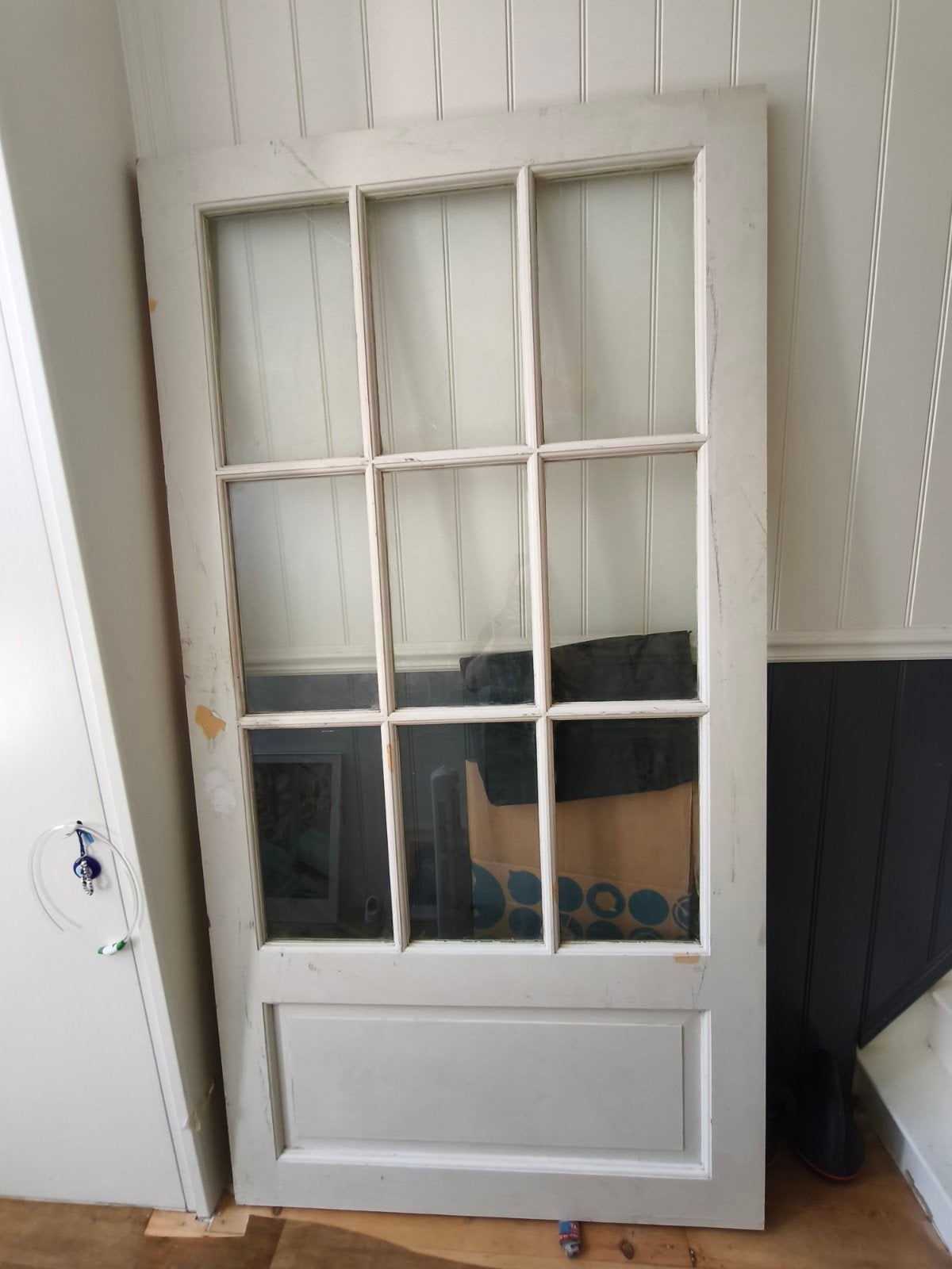 Grote deur 119 x 227,5 x 4,5, Doe-het-zelf en Verbouw, Ophalen, Glas, Binnendeur, 200 tot 215 cm