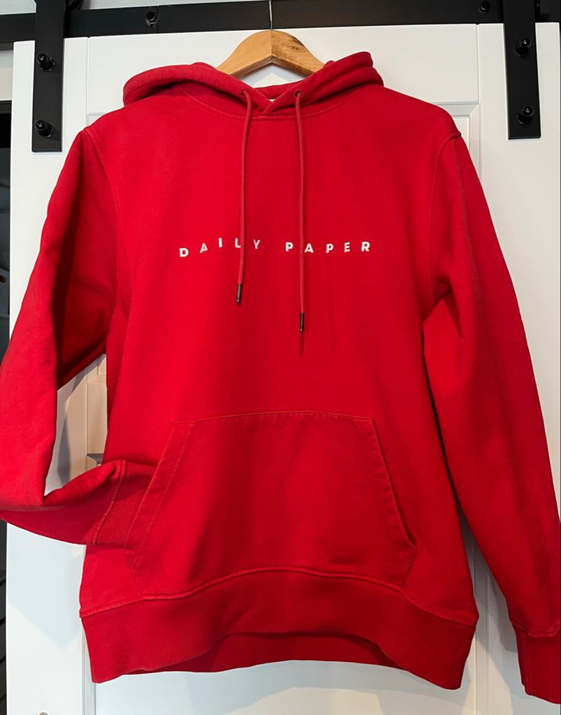 Daily Paper Hoodie Rood - Maat L, Ophalen of Verzenden, Zo goed als nieuw, Maat 52/54 (L), Rood