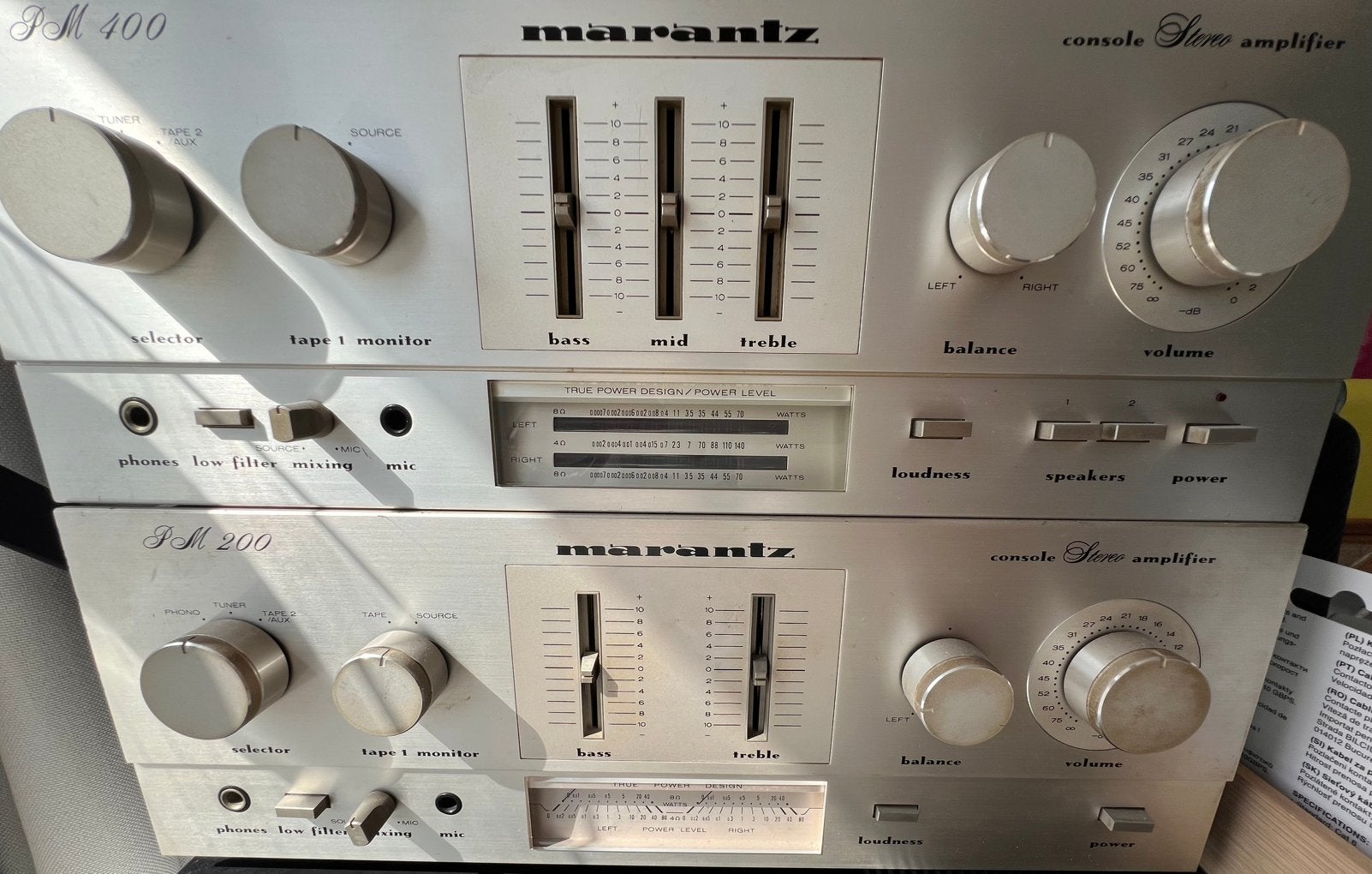 Marantz stereo console amplifier mm400 mm200, Ophalen, Gebruikt, Marantz