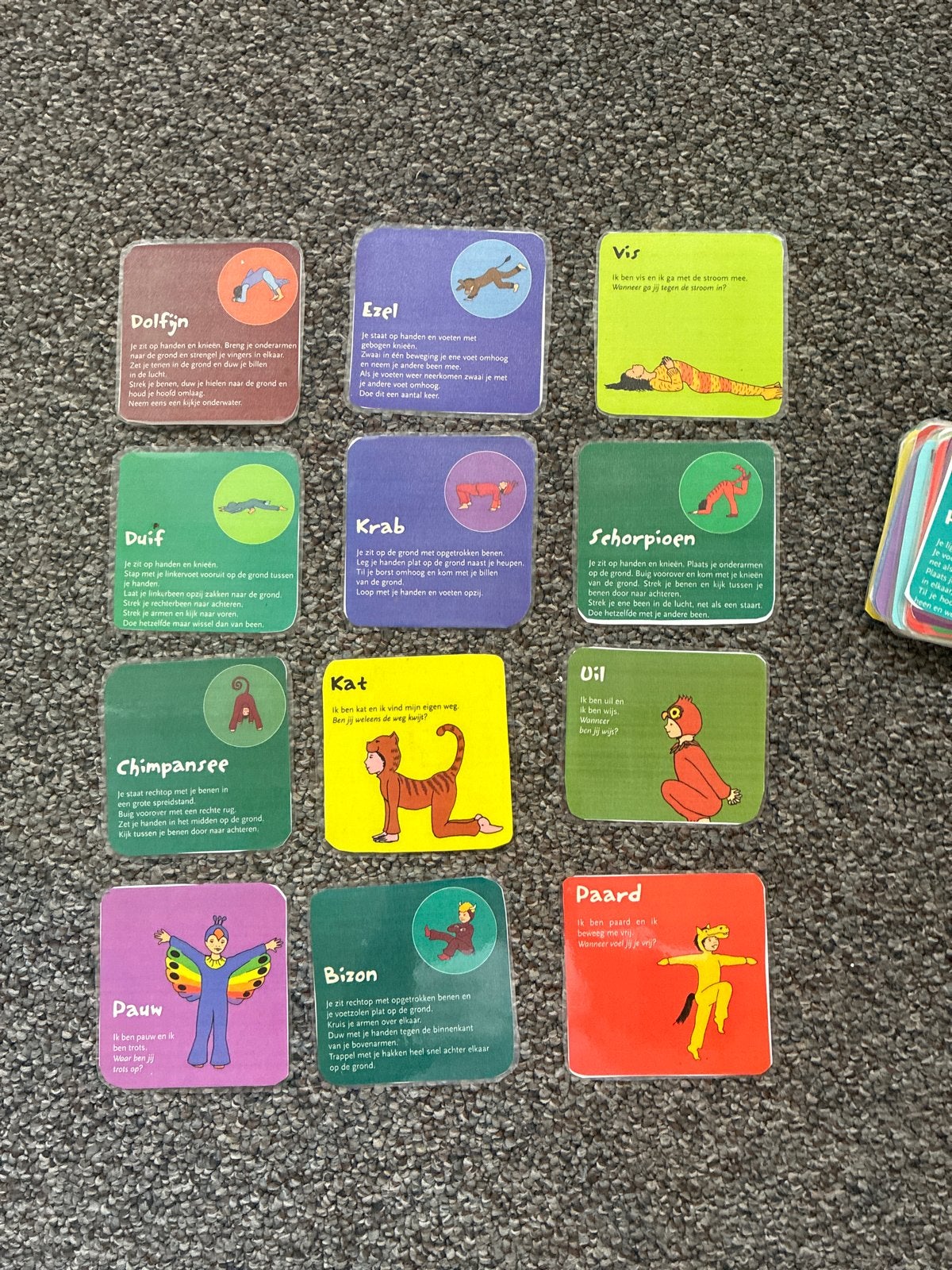 Dieren Yoga Kaarten - Bewegingsspel voor Kinderen, Ophalen of Verzenden, Gebruikt