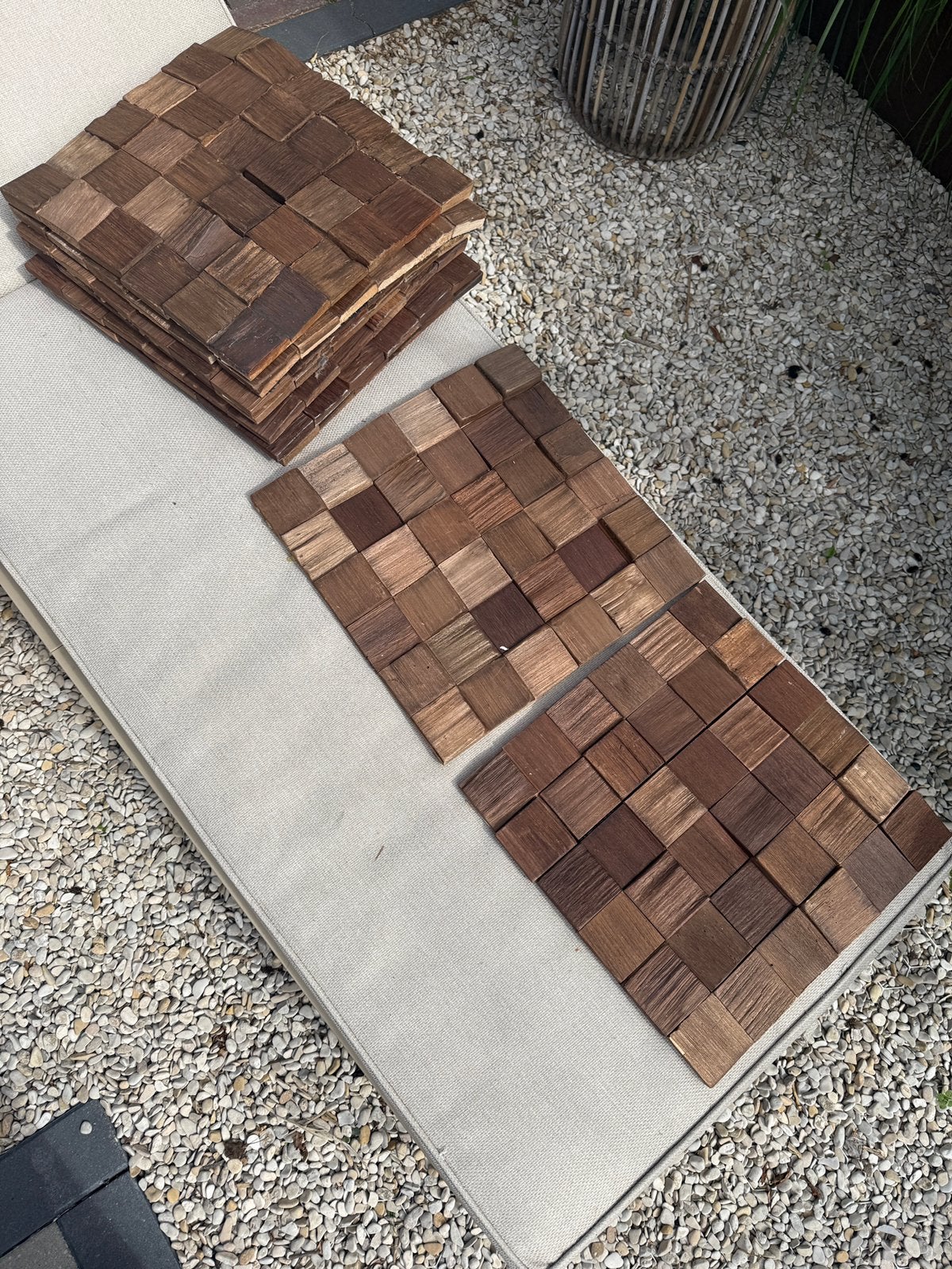 Wood design houten wand panelen cube, Huis en Inrichting, Woonaccessoires | Wanddecoraties, Ophalen of Verzenden, Zo goed als nieuw