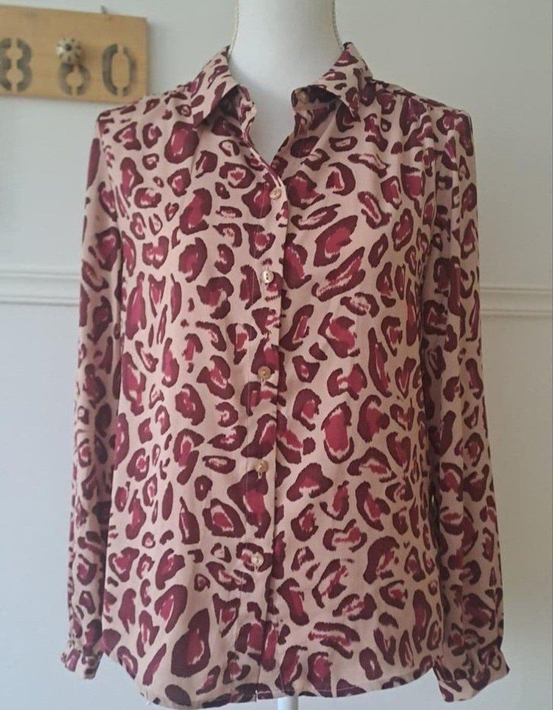 FABIENNE CHAPOT MIRA BLOUSE bordeauxrood/roze, Fabienne Chapot, Ophalen of Verzenden, Zo goed als nieuw, Maat 36 (S)