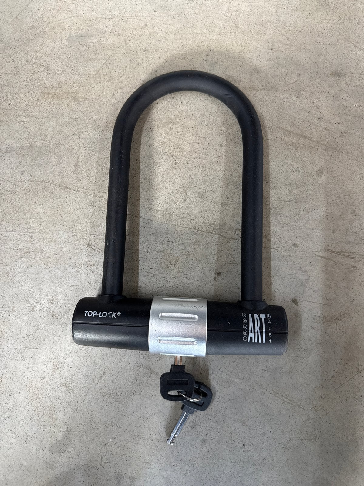 TOP-LOCK ART Beugelslot met sleutels, Ophalen of Verzenden, Gebruikt, Beugelslot