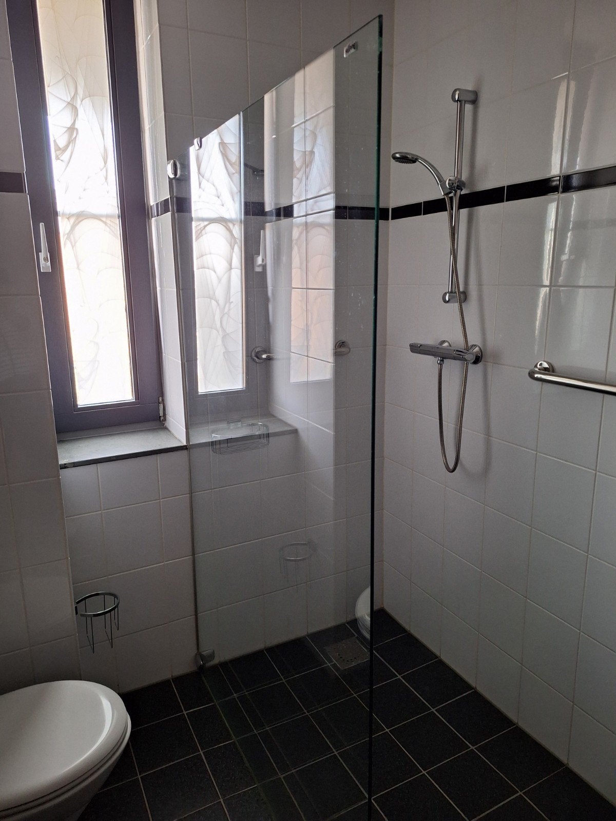 Hüppe Douchewand - Glas, Ophalen, Gebruikt, Met douche