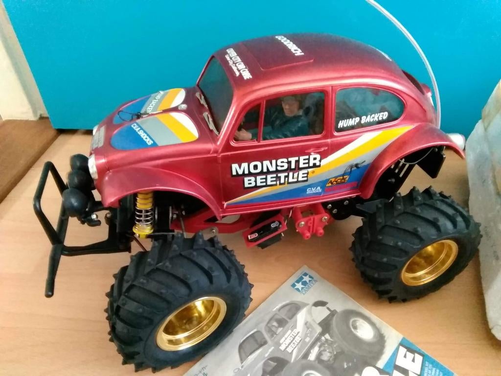 Tamiya Monster Beetle VW Rood RC Origineel 1986, Hobby en Vrije tijd, Modelbouw | Radiografisch | Auto's, Ophalen, Gebruikt, Auto offroad