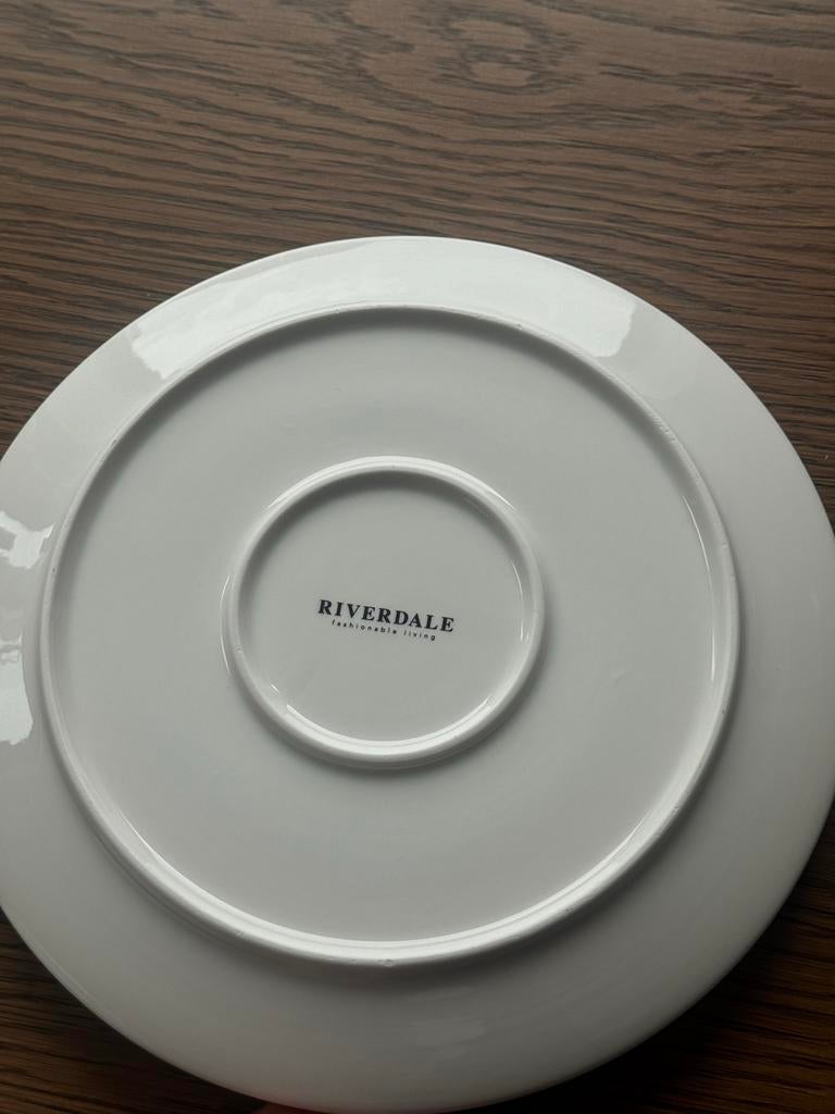 Set van 6 Riverdale Diner Borden, Huis en Inrichting, Ophalen, Zo goed als nieuw, Bord(en), Effen