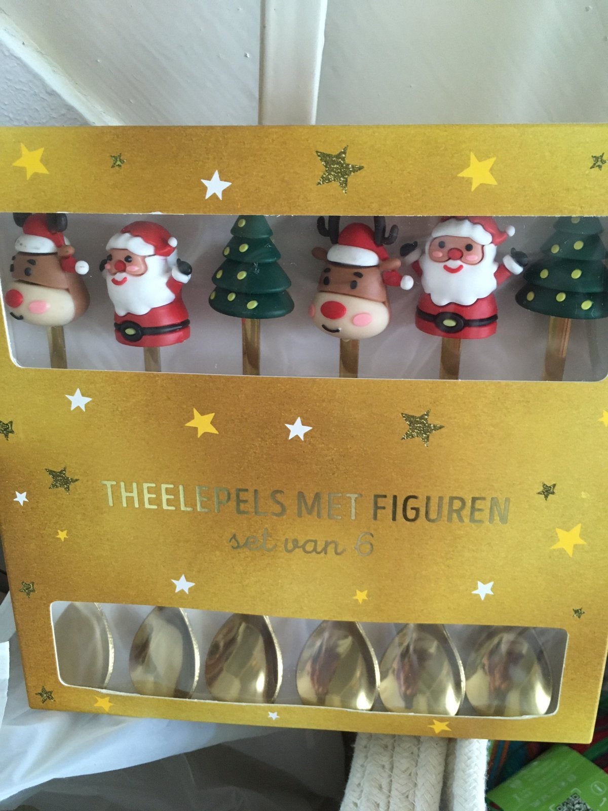 Kerst Theelepels met Figuren Nieuw., Ophalen of Verzenden, Nieuw