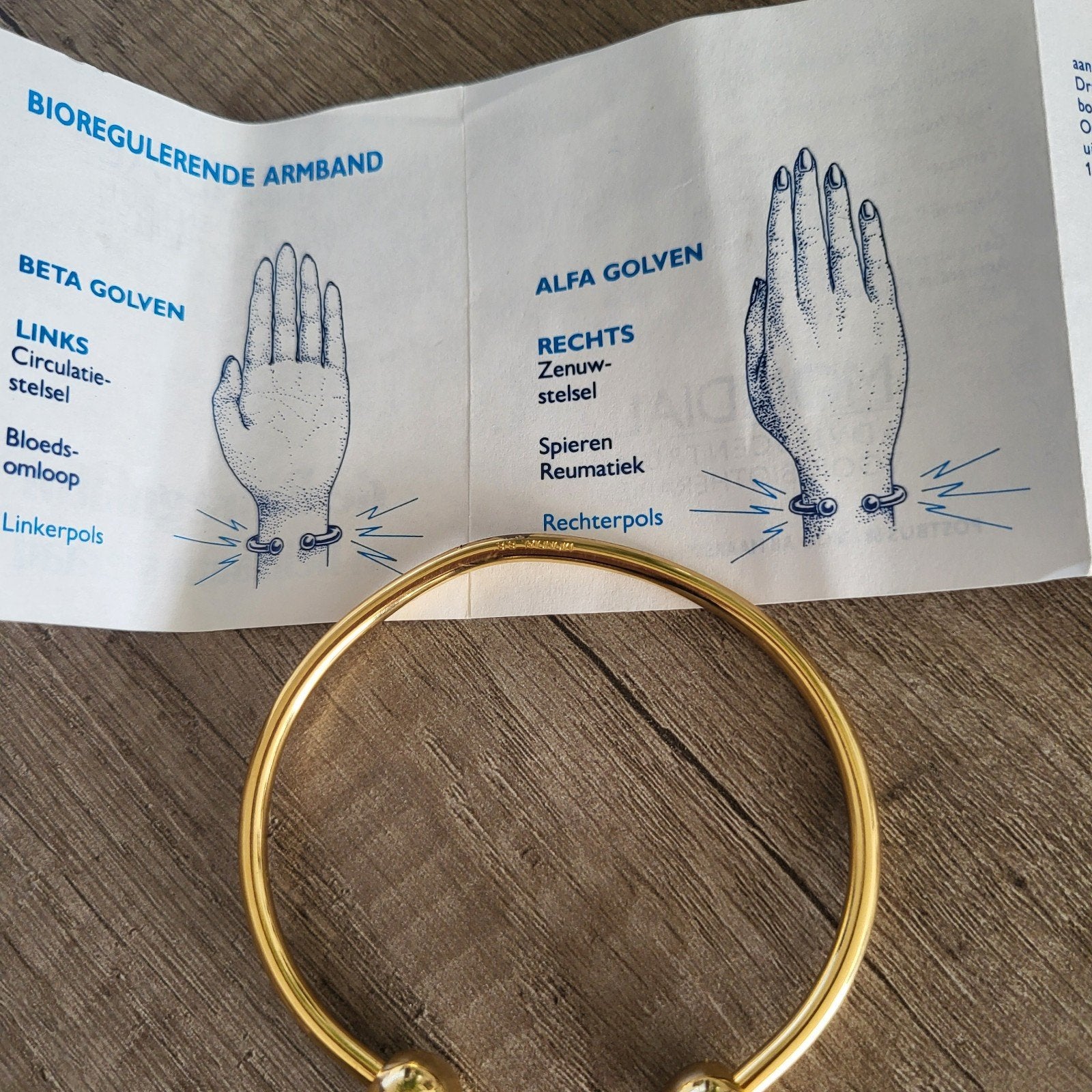 Mondial Bioregulator Armband Goudkleurig, Ophalen of Verzenden, Zo goed als nieuw, Goud, Overige materialen