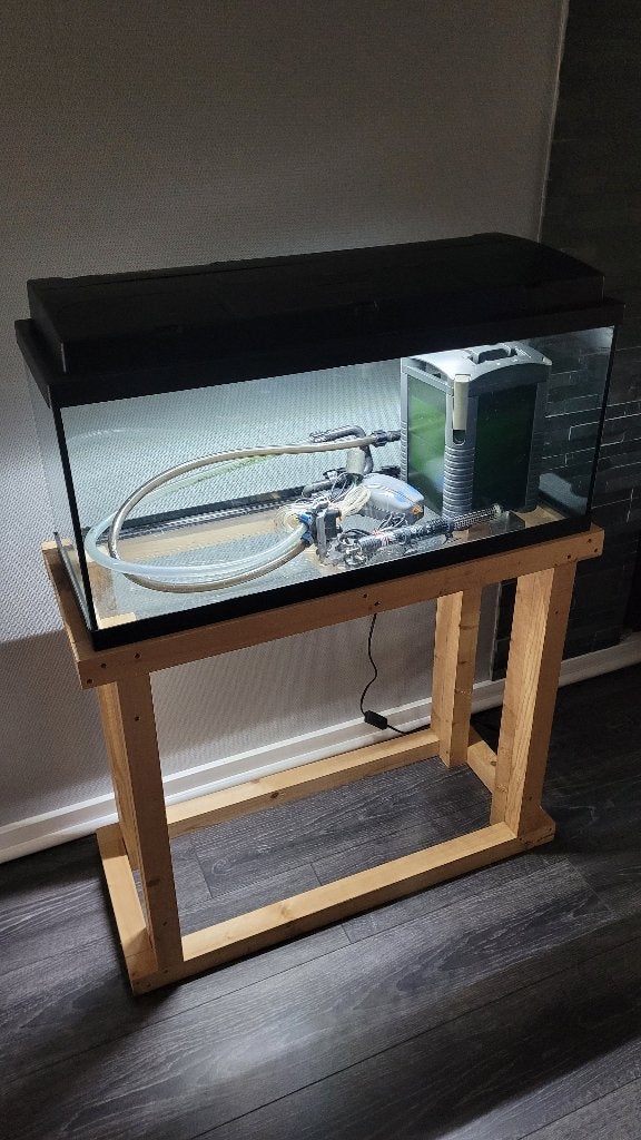 Aquarium Oase 80 Led Zwart/80x36x30cm/86L/Filter/Onderstel, Ophalen, Verwarming, Zo goed als nieuw, Leeg aquarium