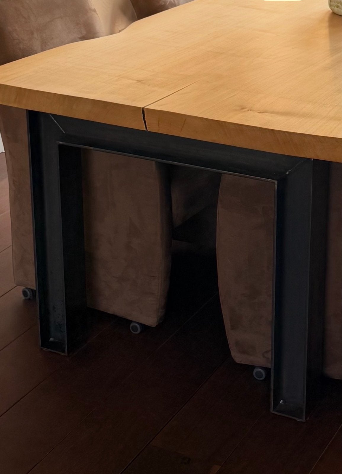 2 stuks ‘H profiel’ metalen onderstel voor eettafel, Doe-het-zelf en Verbouw, Metalen, Ophalen, Gebruikt, IJzer