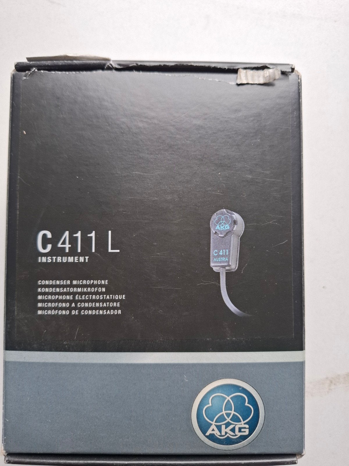 AKG C411 L Condensator Instrument Microfoon, Muziek en Instrumenten, Ophalen of Verzenden, Zo goed als nieuw, Instrumentmicrofoon