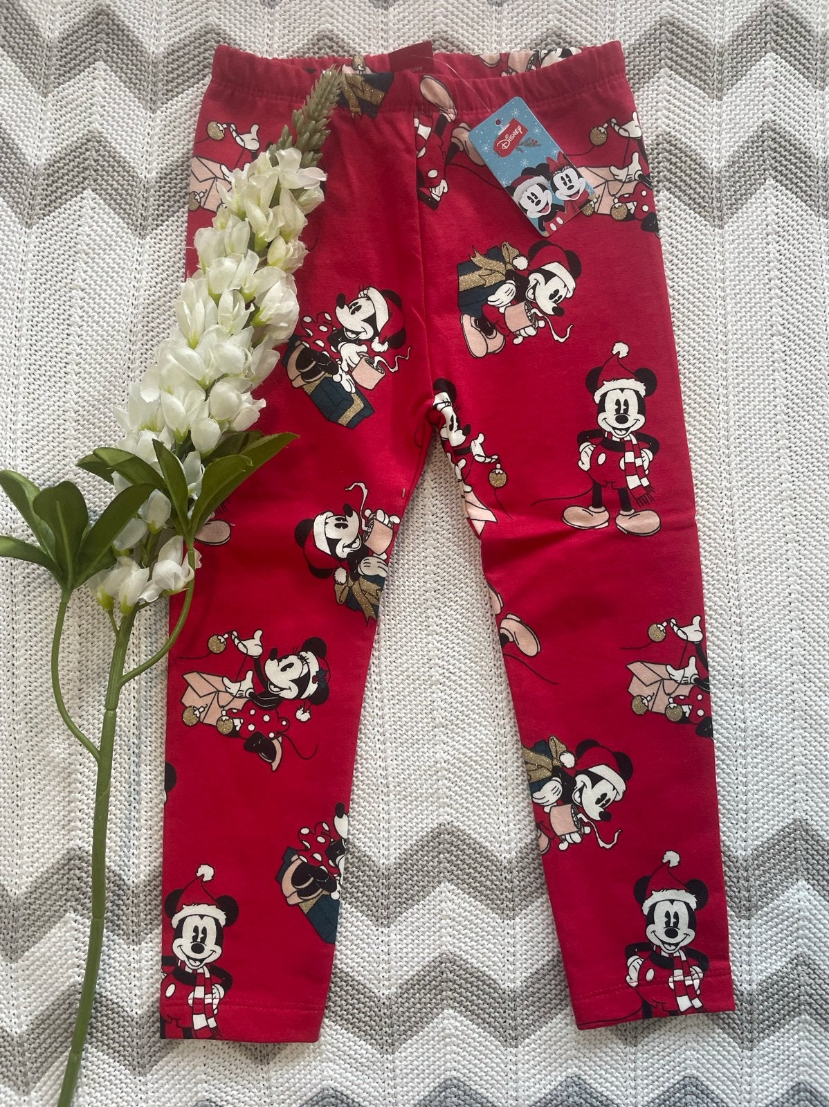Nieuwe Disney Mickey & Minnie Kerst Legging Maat 98, Kinderen en Baby's, Ophalen of Verzenden, Nieuw, Meisje, Broek