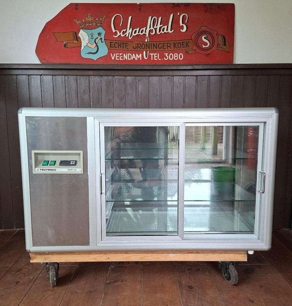 Nette, werkende Tecfrigo 200 Q koelvitrine/ gebaksvitrine!, Ophalen, 200 liter of meer, 60 cm of meer, 160 cm of meer