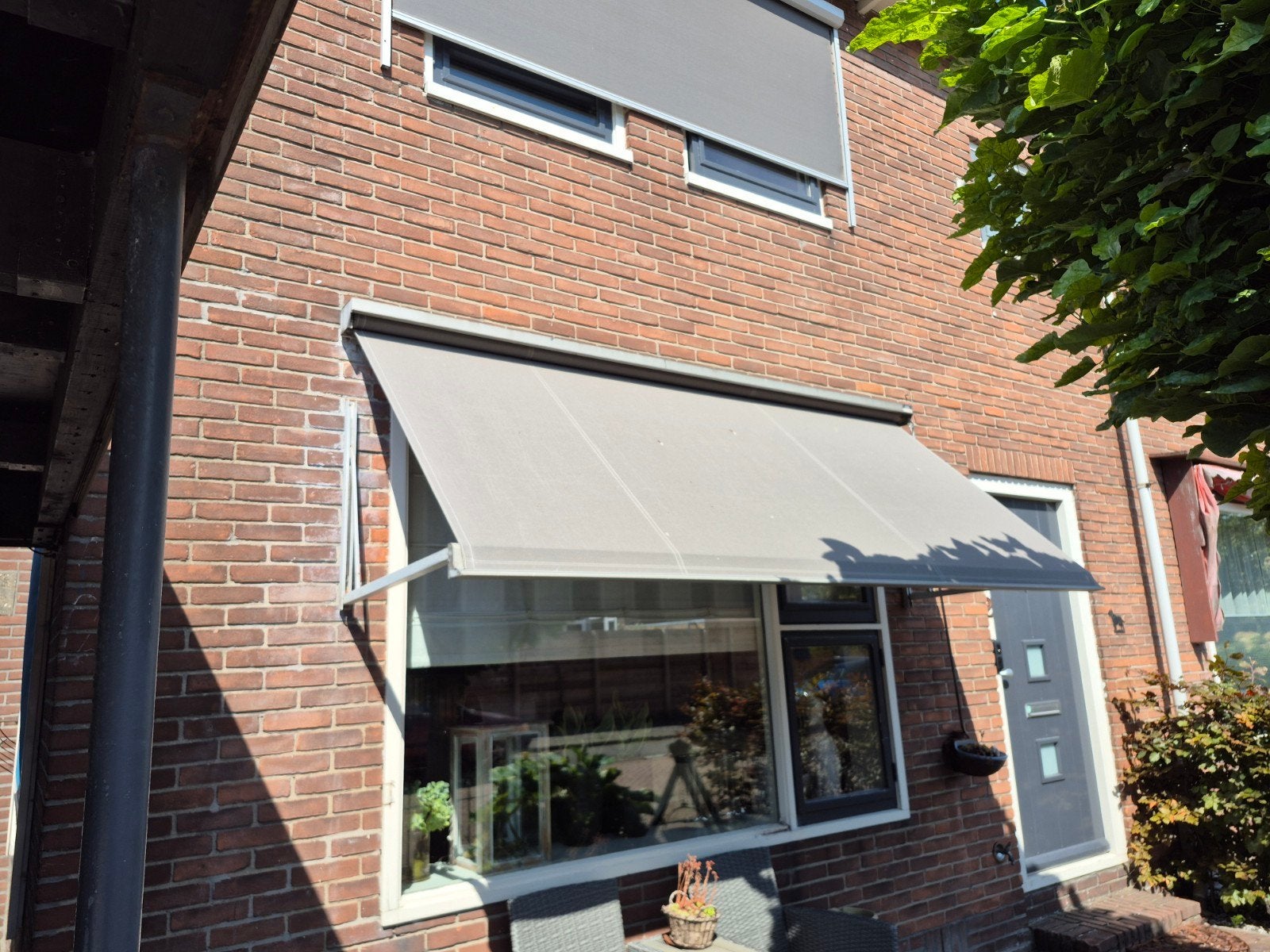 te koop uitval scherm, Tuin en Terras, Zonneschermen, Minder dan 150 cm, Ophalen, Knikarmscherm