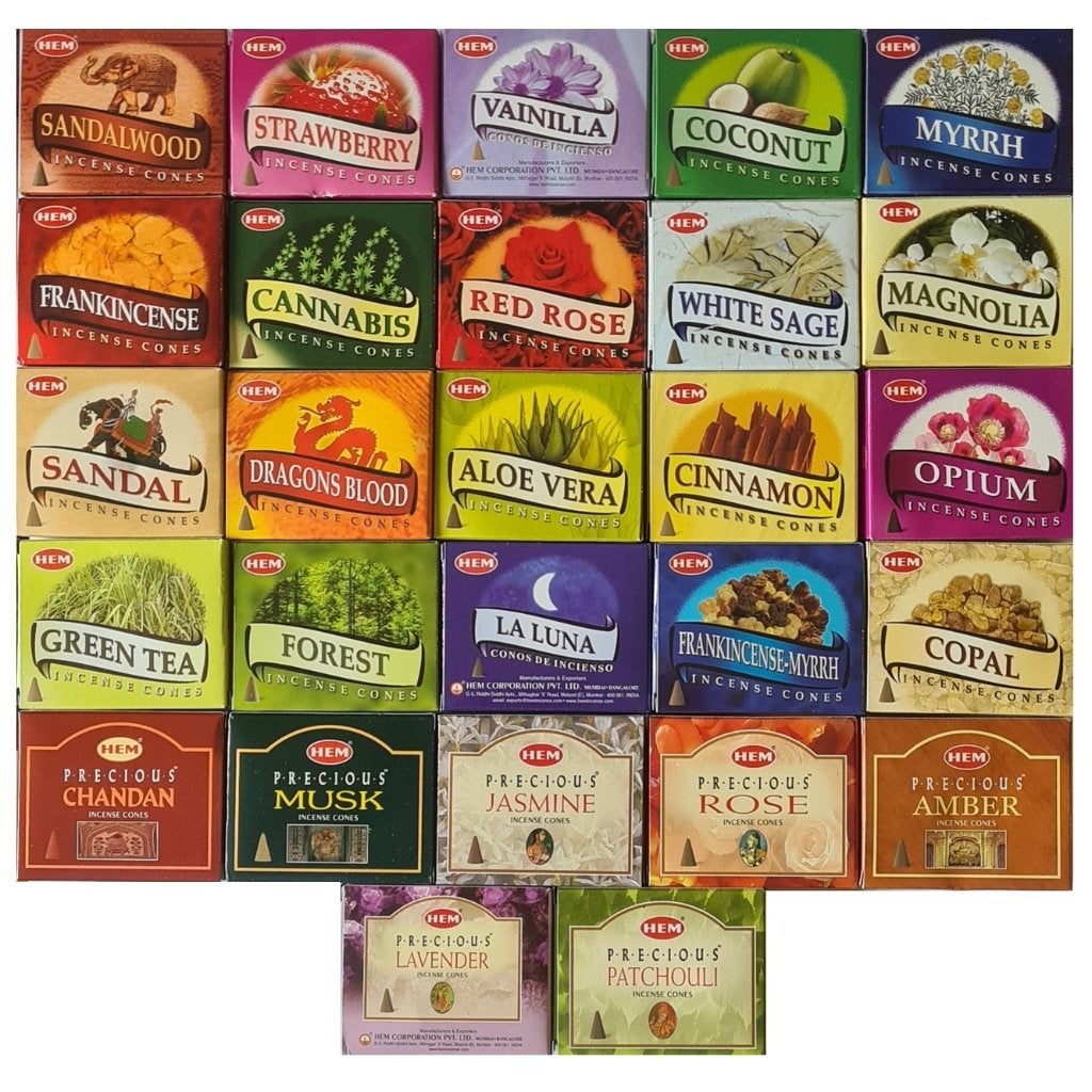 Wierook kegels - Hem - 25 doosjes à 10 st., Nieuw, G-5, Riddhi Siddhi Apts, Mithagar 'X' Road, Mulund (E), Mumbai - 400 081, INDIA