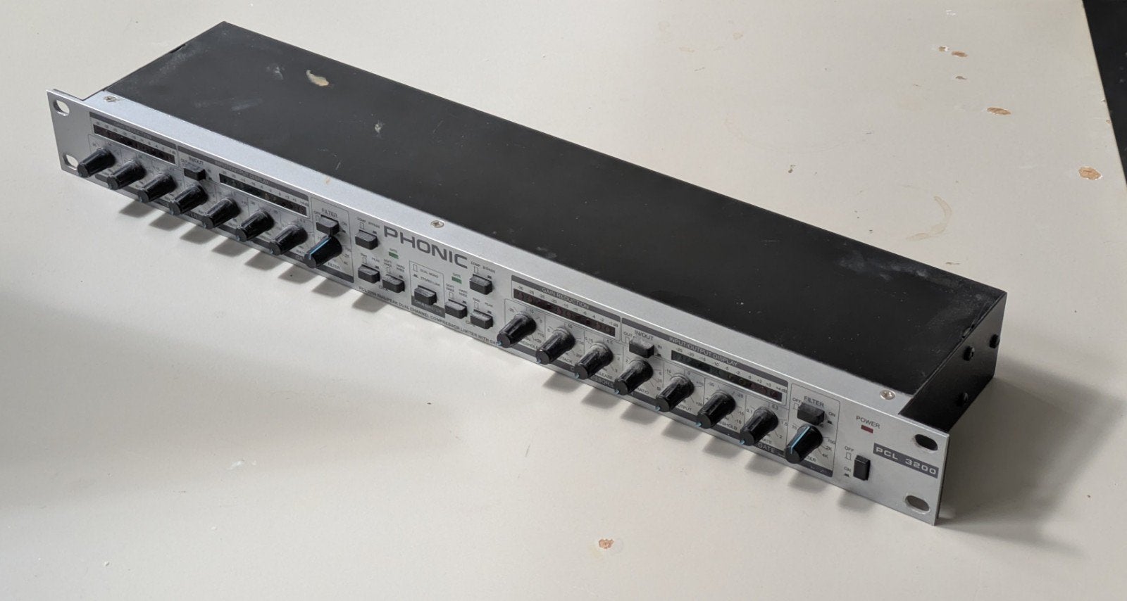 Phonic PCL 3200 Compressor/Limiter/Gate (voeding ontbreekt!), Muziek en Instrumenten, Mengpanelen, Ophalen of Verzenden, Gebruikt
