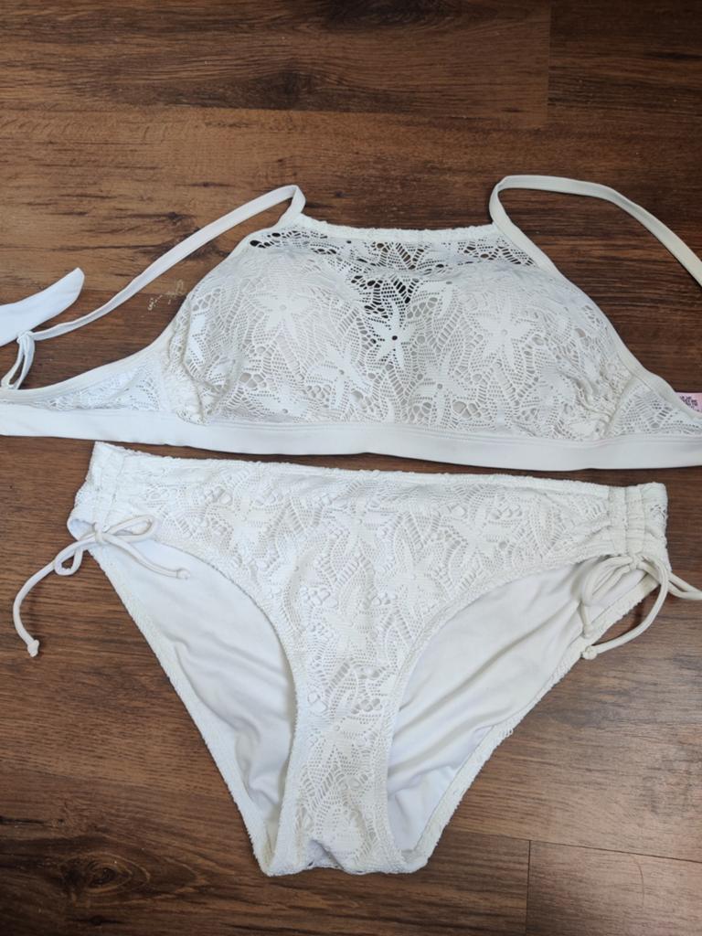 Hunkemuller witte bikini zeesterren gehaakt, Ophalen of Verzenden, Zo goed als nieuw, Wit, Bikini