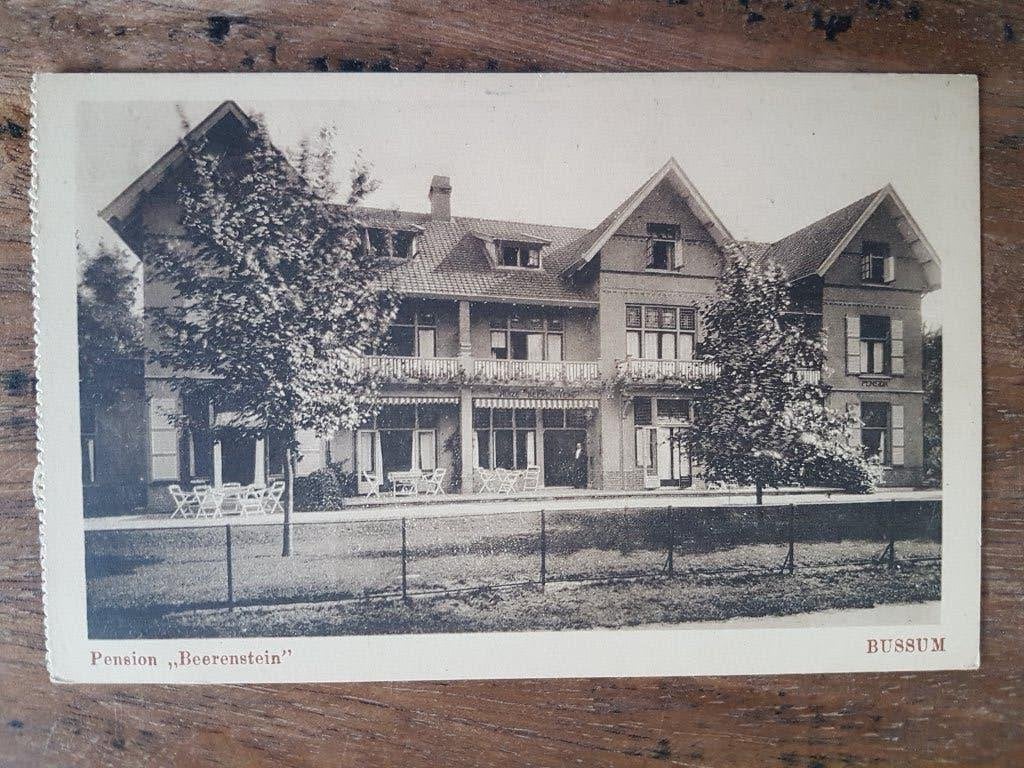 Ansichtkaart Bussum Pension Beerenstein, Verzamelen, Ansichtkaarten | Nederland, Verzenden, Voor 1920, Ongelopen, Noord-Holland