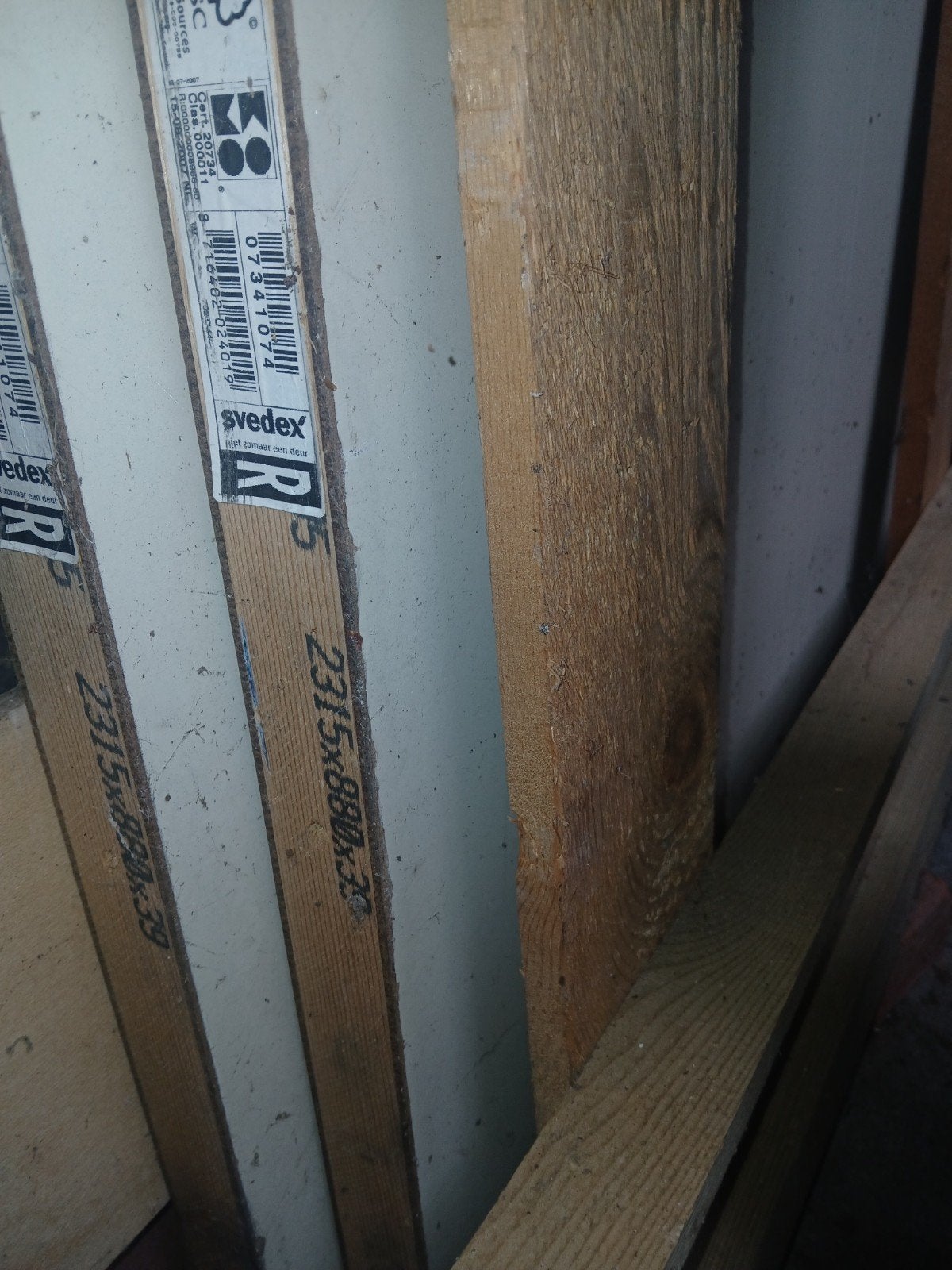 2 vlakke binnendeur te koop, Doe-het-zelf en Verbouw, Deuren en Horren, Ophalen, Nieuw, Binnendeur, 215 cm of meer