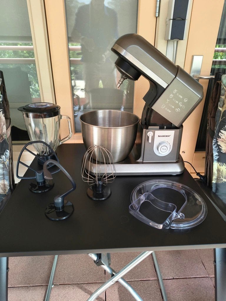 SilverCrest Keukenmachine met Blender en Accessoires, 4 liter of meer, 3 snelheden of meer, Ophalen of Verzenden, Zo goed als nieuw