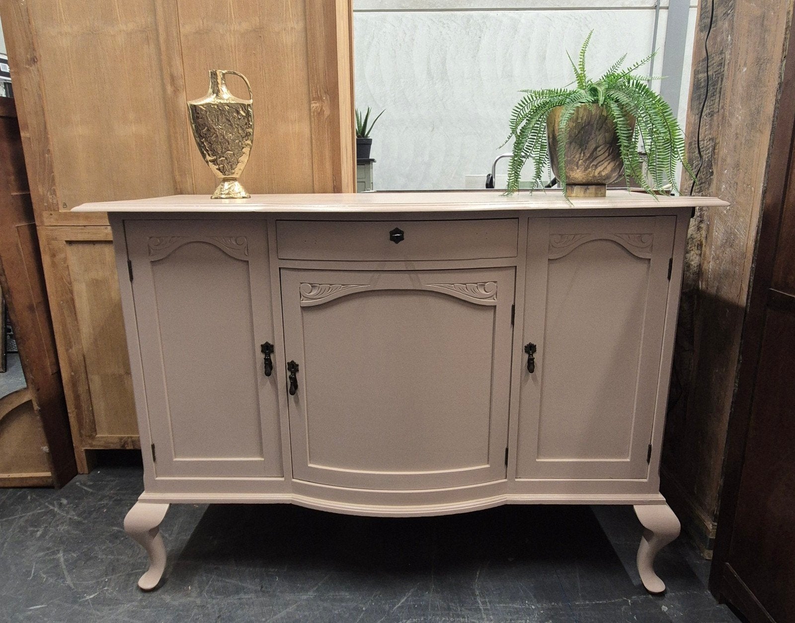 Antiek dressoir, Ophalen, 50 tot 75 cm, Eikenhout, 100 tot 150 cm