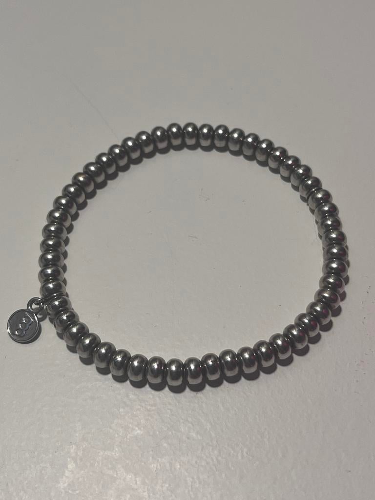 BRON reflex armband 5 mm 18kt witgoud “ kaasjes”, Sieraden, Tassen en Uiterlijk, Ophalen of Verzenden, Zo goed als nieuw, Wit