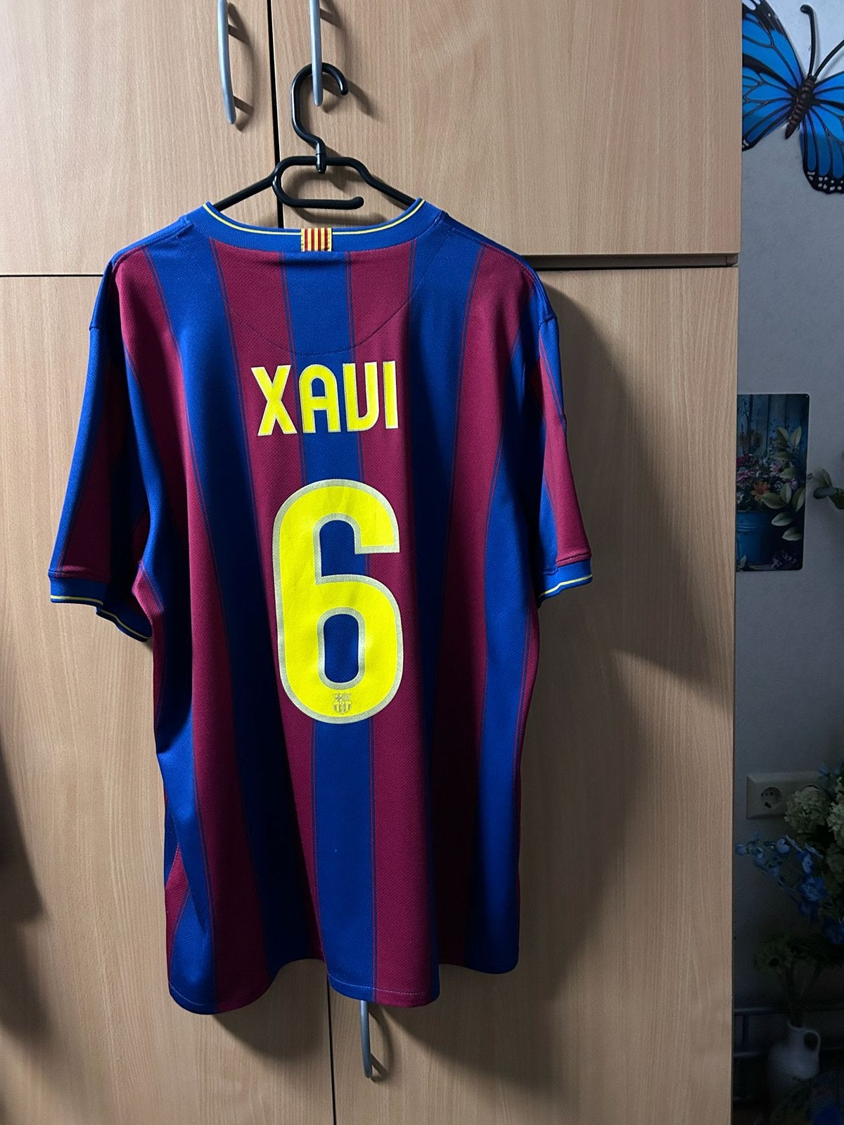 FC Barcelona Thuisshirt Iniesta/Xavi - Maat XL, Sport en Fitness, Maat XL, Ophalen of Verzenden, Zo goed als nieuw, Shirt